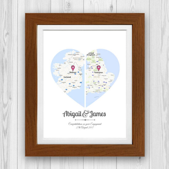 2 Hearts Engagement Gift