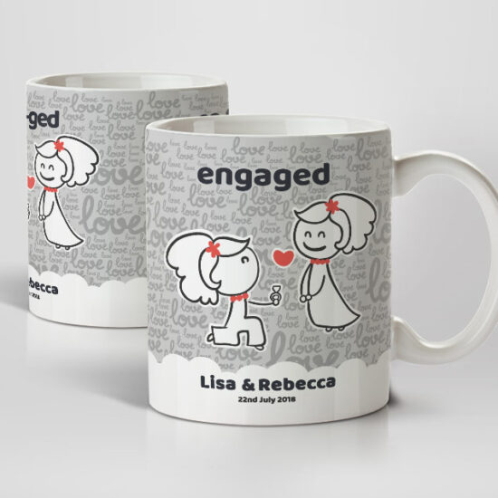 Lesbian Engagement Mugs