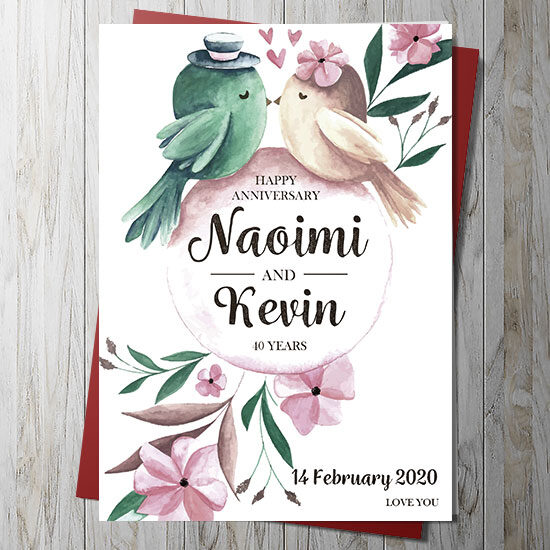 40th anniversary card