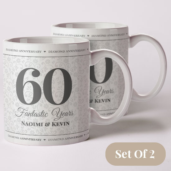 60th anniversary mugs for hamper