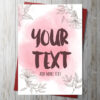 your own text card red