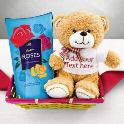 Personalised Teddy with Chocolate Hamper