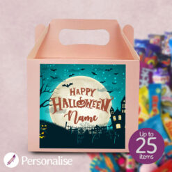 The Pink Happy Halloween Mixed Treat Box - Personalised