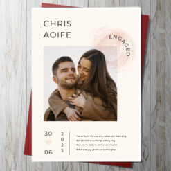 Engagement Card with a poem