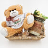 Merry Christmas Personalised Teddy & Candle Hamper