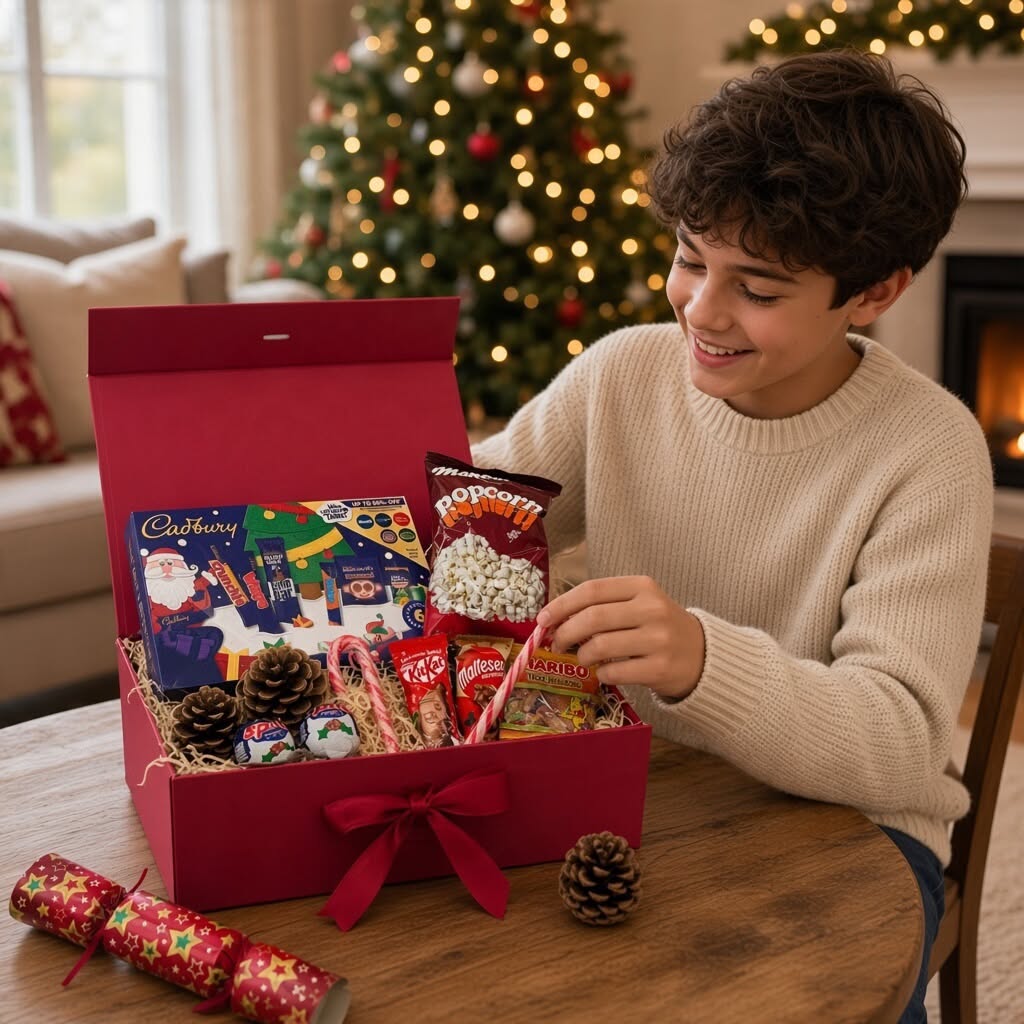 Personalised Christmas Chocolate & Treat Gift Box